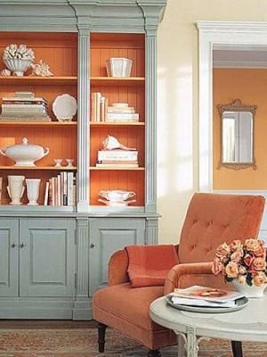 Voorbeelden van Annie Sloan oranje kleuren op meubels