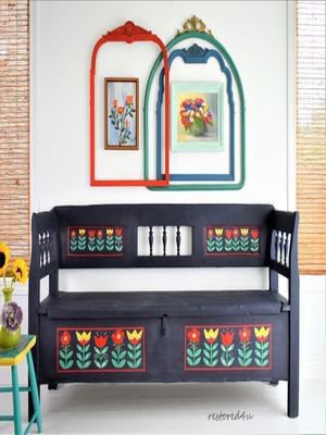 Voorbeelden van Annie Sloan zwarte kleuren op meubels
